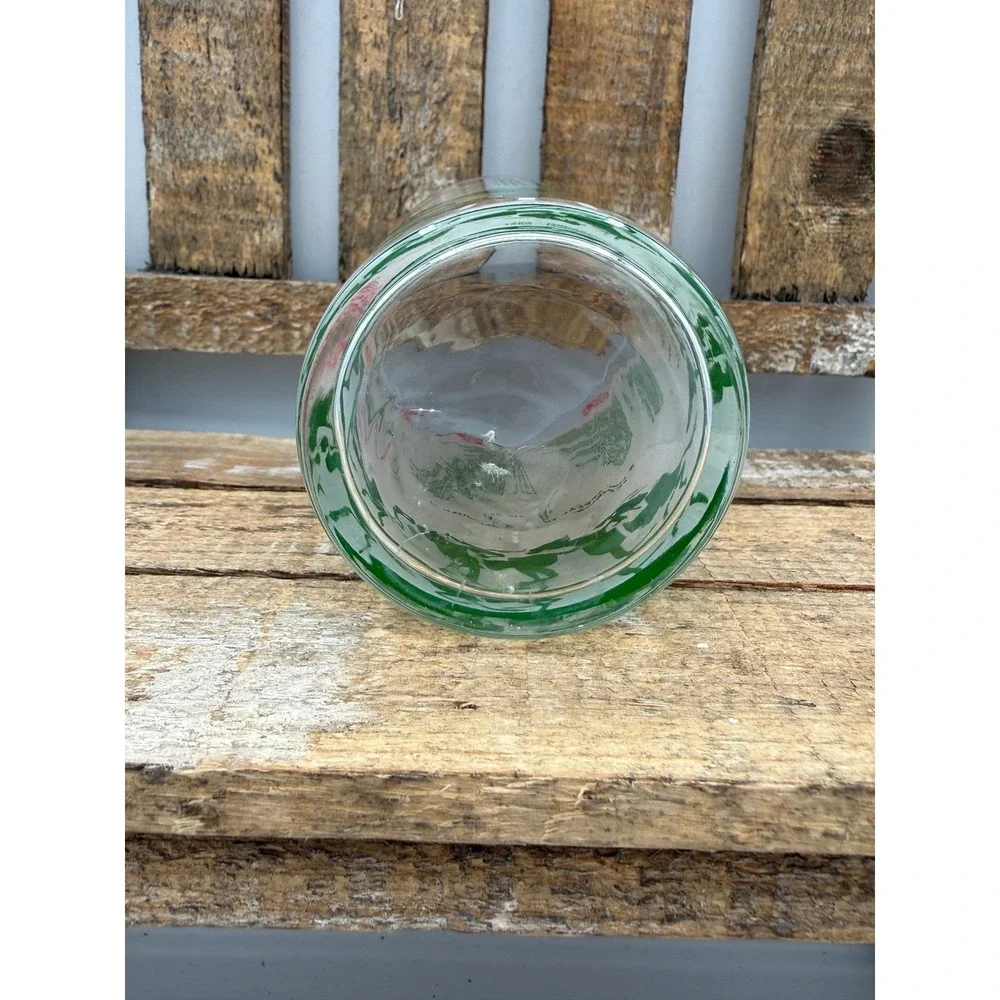 Kentucky Derby Souvenir Glasses Set of 3 1971 Green Red Frosted Excellent 12oz